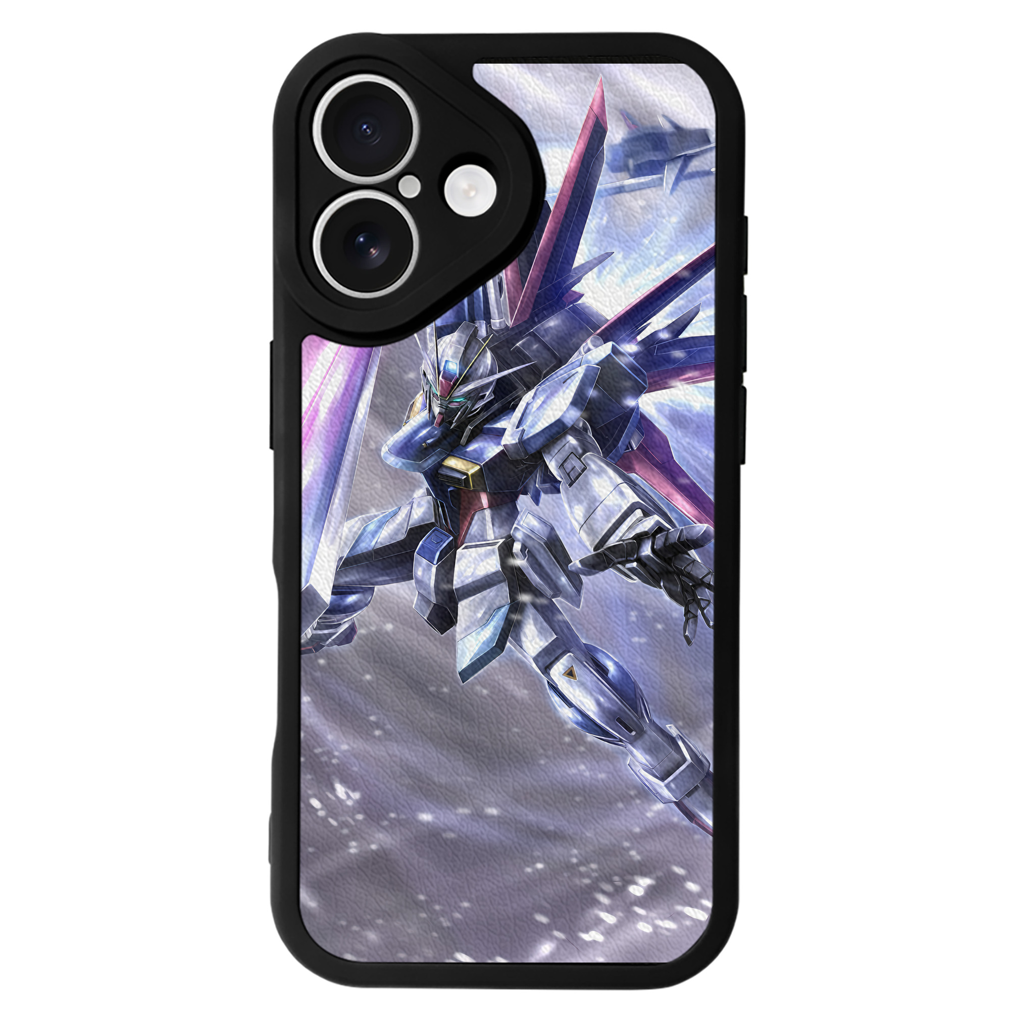 （画像用） 機動戦士ガンダム Mobile Suit Gundam 【iPhone 16シリーズ対応】シリコンスマホケース（レザー調） 材質：シリコン